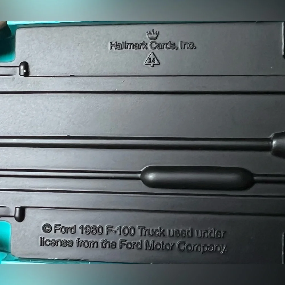 Hallmark 1960 Ford F-100 Toy Truck - Teal and White